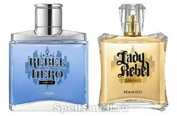 Линия парфюмерии Mango: романтичный парфюм-дуэт Rebel Hero Night Out & Lady Rebel Night Out