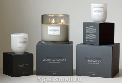 Четыре ароматизированные свечи от Rive Sud Interior