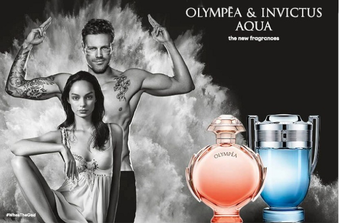 «Непокоренный» и «Олимпия» на фоне морской стихии: парфюм-дуэт Aqua от легендарного дома Paco Rabanne