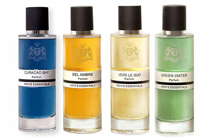 Элегантный парфюм-квартет Curacao Bay, Bel Ambre, Vers Le Sud и Green Water из коллекции Fath Essentials Parfums