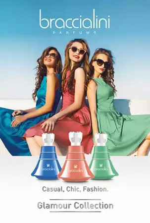 Три цвета гламура: Glamour Collection — эксклюзивная коллекция женственных ароматов от бренда Braccialini