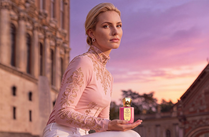 Шикарная современная женщина пахнет Unique e Luxury Chicelle