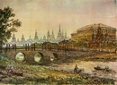 Древний Кузнецкий Мост, проходящий через реку Неглинную