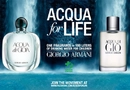 Ароматы Acqua Di Gioia и Acqua di Gio от Giorgio Armani в рамках кампании Acqua for Life