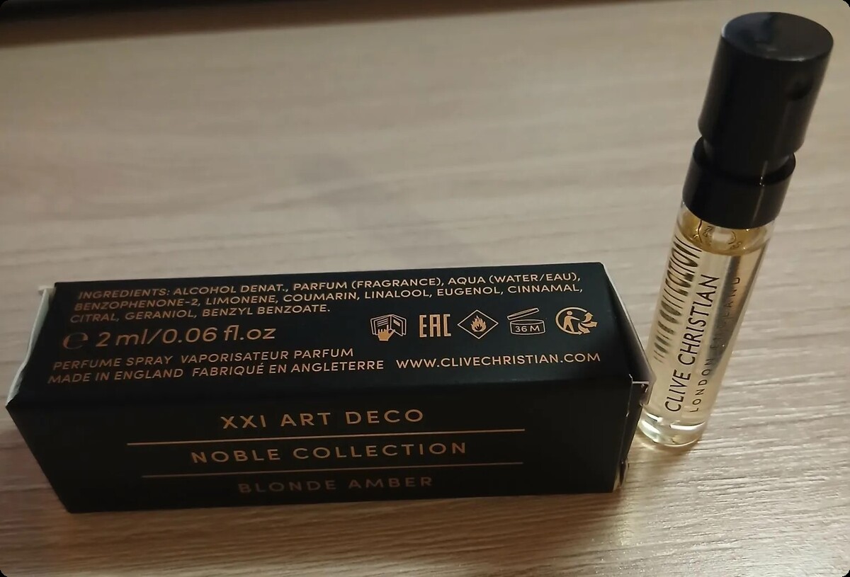 Миниатюра Clive Christian XXI Art Deco Blonde Amber Духи 2 мл - пробник духов