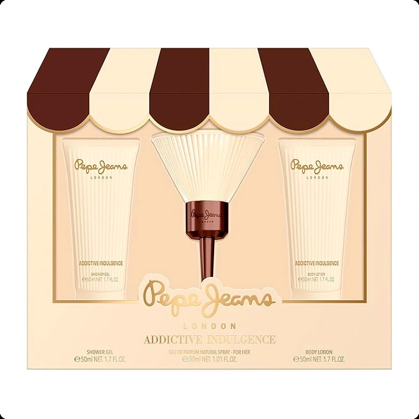 Pepe Jeans London Addictive Indulgence For Her Набор (парфюмерная вода 30 мл + гель для душа 50 мл + лосьон для тела 50 мл) для женщин