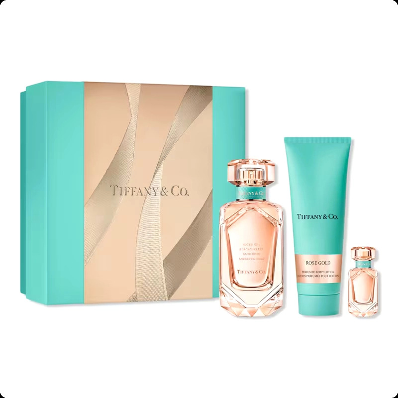 Tiffany Tiffany and Co Rose Gold Набор (парфюмерная вода 75 мл + парфюмерная вода 5 мл + лосьон для тела 75 мл) для женщин