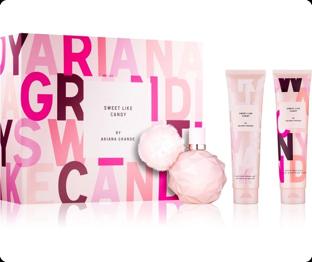 Ariana Grande Sweet Like Candy Набор (парфюмерная вода 100 мл + гель для душа 100 мл + лосьон для тела 100 мл) для женщин