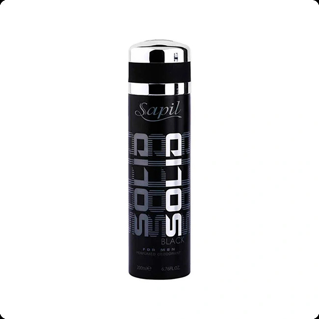 Sapil Solid Black Дезодорант-спрей 200 мл для мужчин