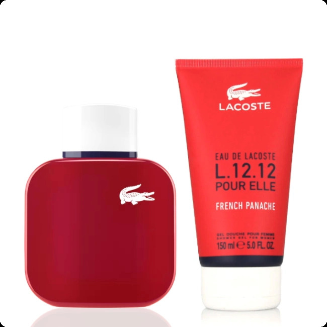 Lacoste L 12 12 French Panache Pour Elle Набор (туалетная вода 90 мл + гель для душа 150 мл) для женщин