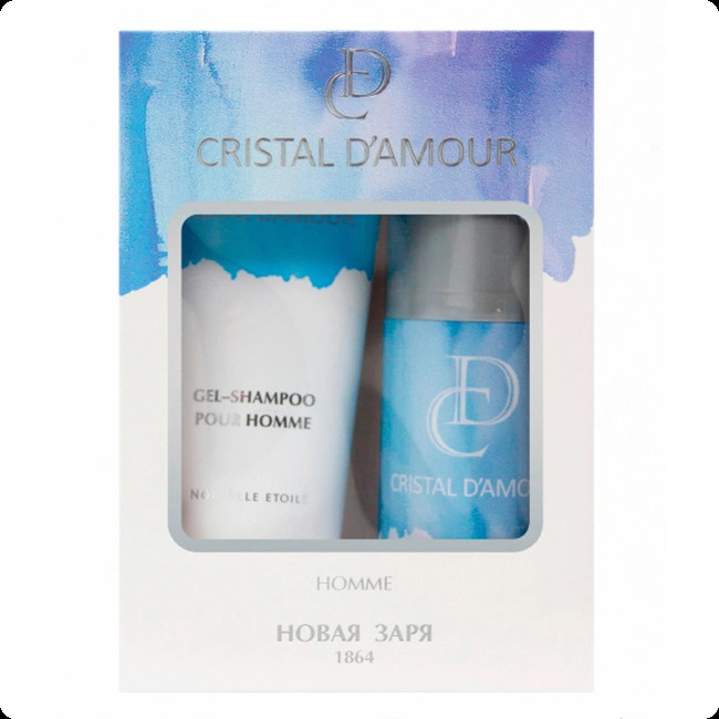 Nouvelle Etoile Cristal d Amour Набор (дезодорант-спрей 150 мл + шампунь 200 мл) для мужчин