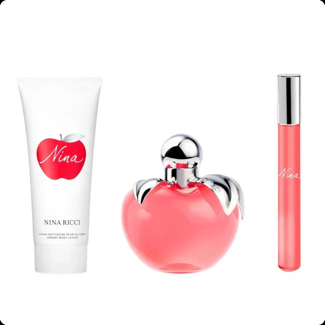 Nina Ricci Nina Набор (туалетная вода 80 мл + туалетная вода 10 мл + лосьон для тела 75 мл) для женщин