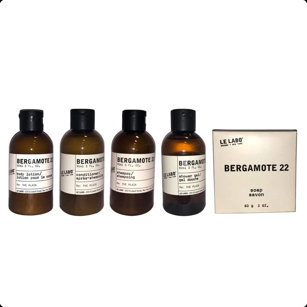Le Labo Bergamote 22 Набор (гель для душа 50 мл + лосьон для тела 50 мл + шампунь 50 мл + мыло 30 гр + кондиционер для волос 50 мл) для женщин и мужчин
