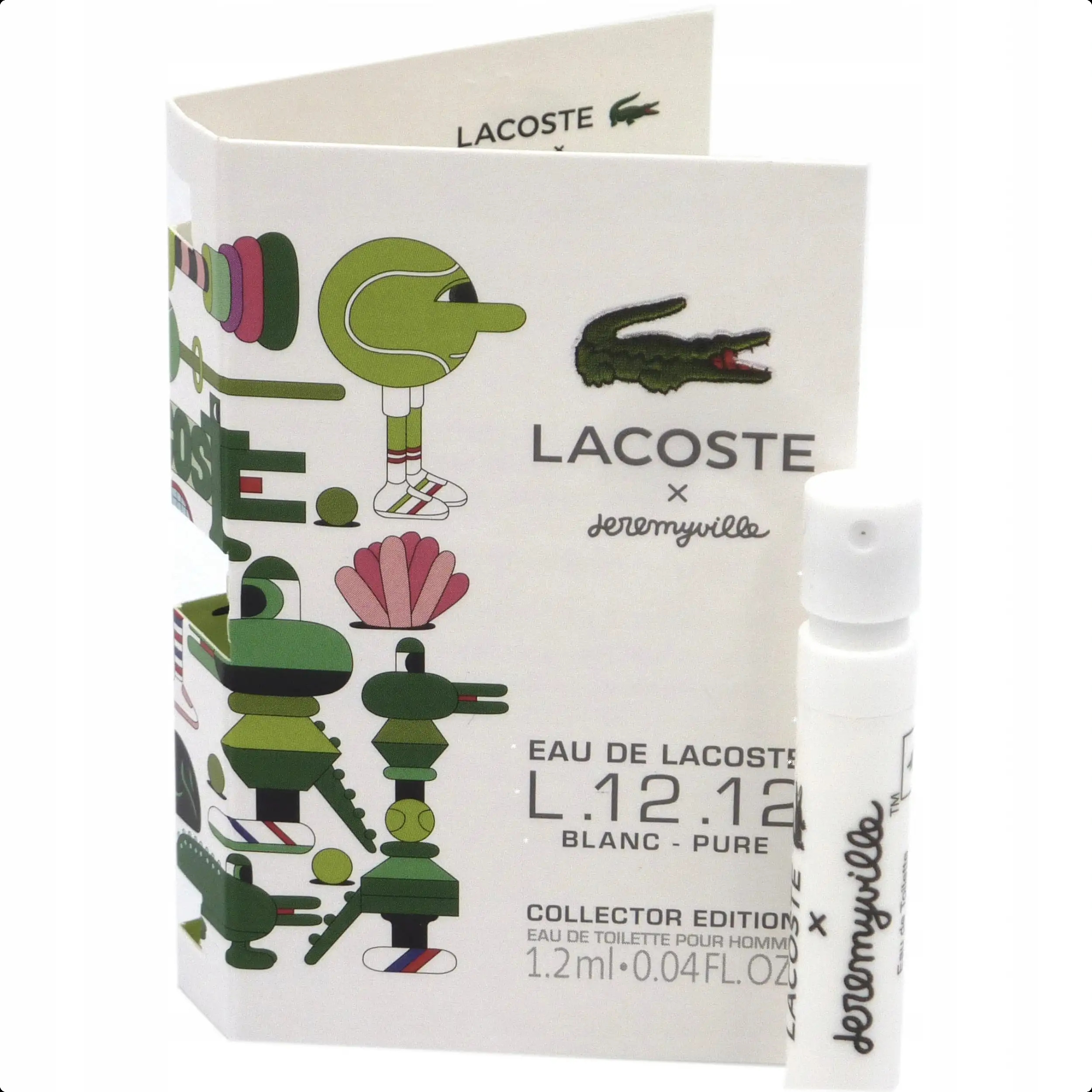 Миниатюра Lacoste L 12 12 Blanc Pure Jeremyville Collector Edition Туалетная вода 1.2 мл - пробник духов