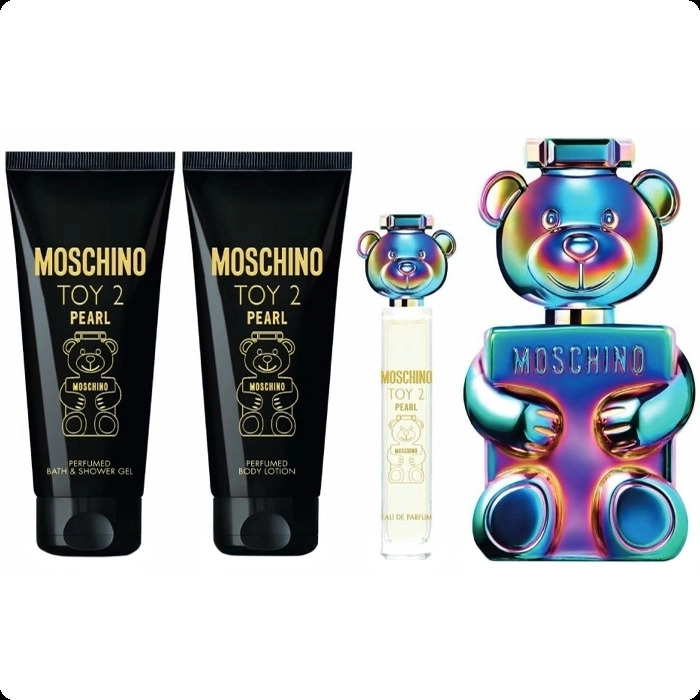 Moschino Toy 2 Pearl Набор (парфюмерная вода 100 мл + парфюмерная вода 10 мл + гель для душа 100 мл + лосьон для тела 100 мл) для женщин и мужчин