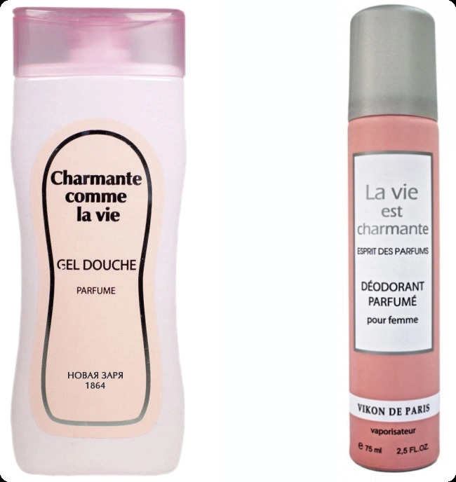 Nouvelle Etoile Charmante Comme La Vie Набор (гель для душа 200 мл + дезодорант-спрей 75 мл) для женщин