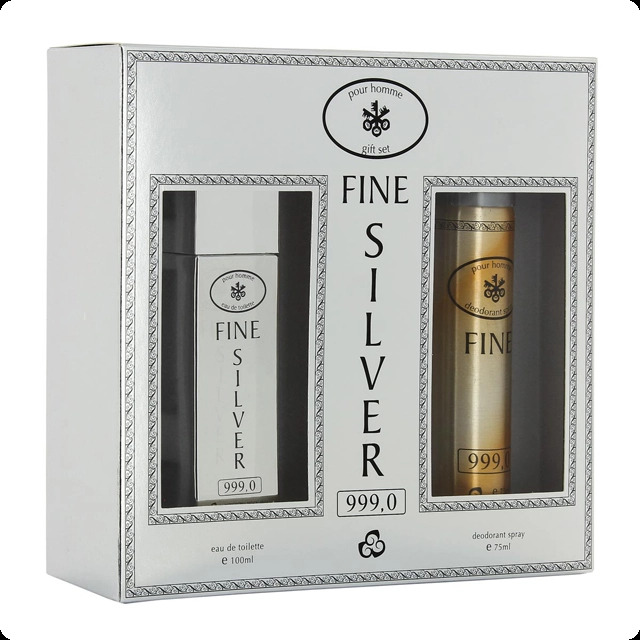 KPK Parfum Fine Silver Набор (туалетная вода 100 мл + дезодорант-спрей 75 мл) для мужчин