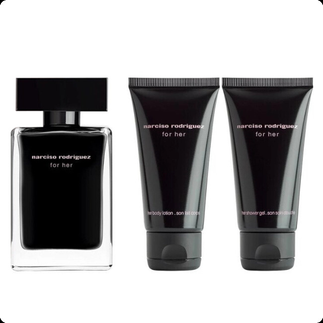 Narciso Rodriguez Narciso Rodriguez For Her Набор (туалетная вода 50 мл + гель для душа 50 мл + лосьон для тела 50 мл) для женщин