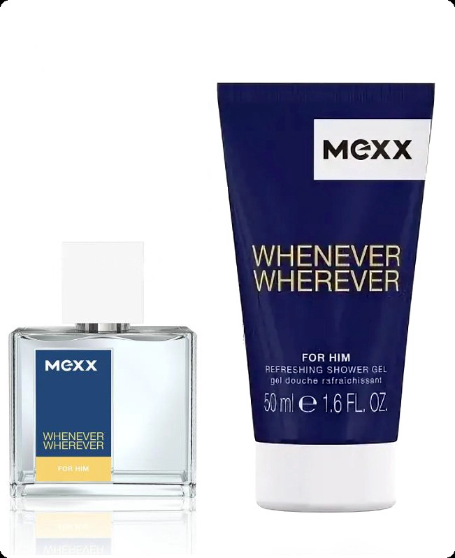 Mexx Whenever Wherever for Him Набор (туалетная вода (уценка) 30 мл + гель для душа (уценка) 50 мл) для мужчин