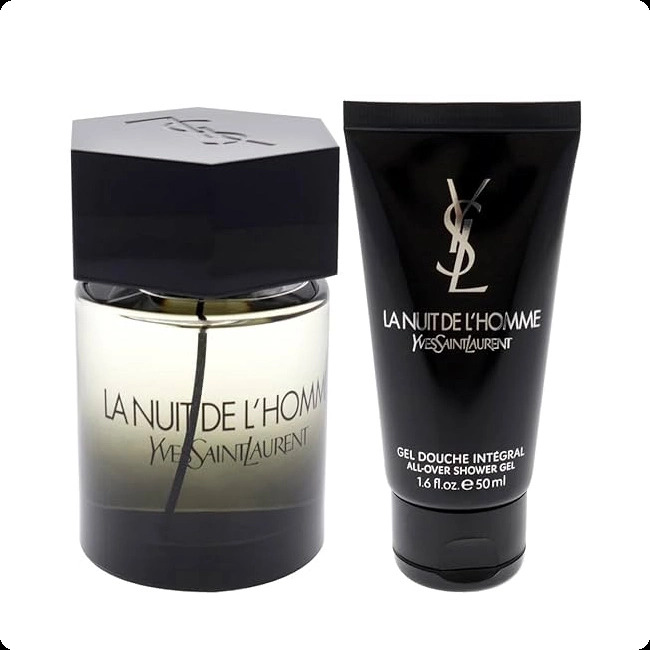 Yves Saint Laurent La Nuit De L Homme Набор (туалетная вода 100 мл + гель для душа 50 мл) для мужчин