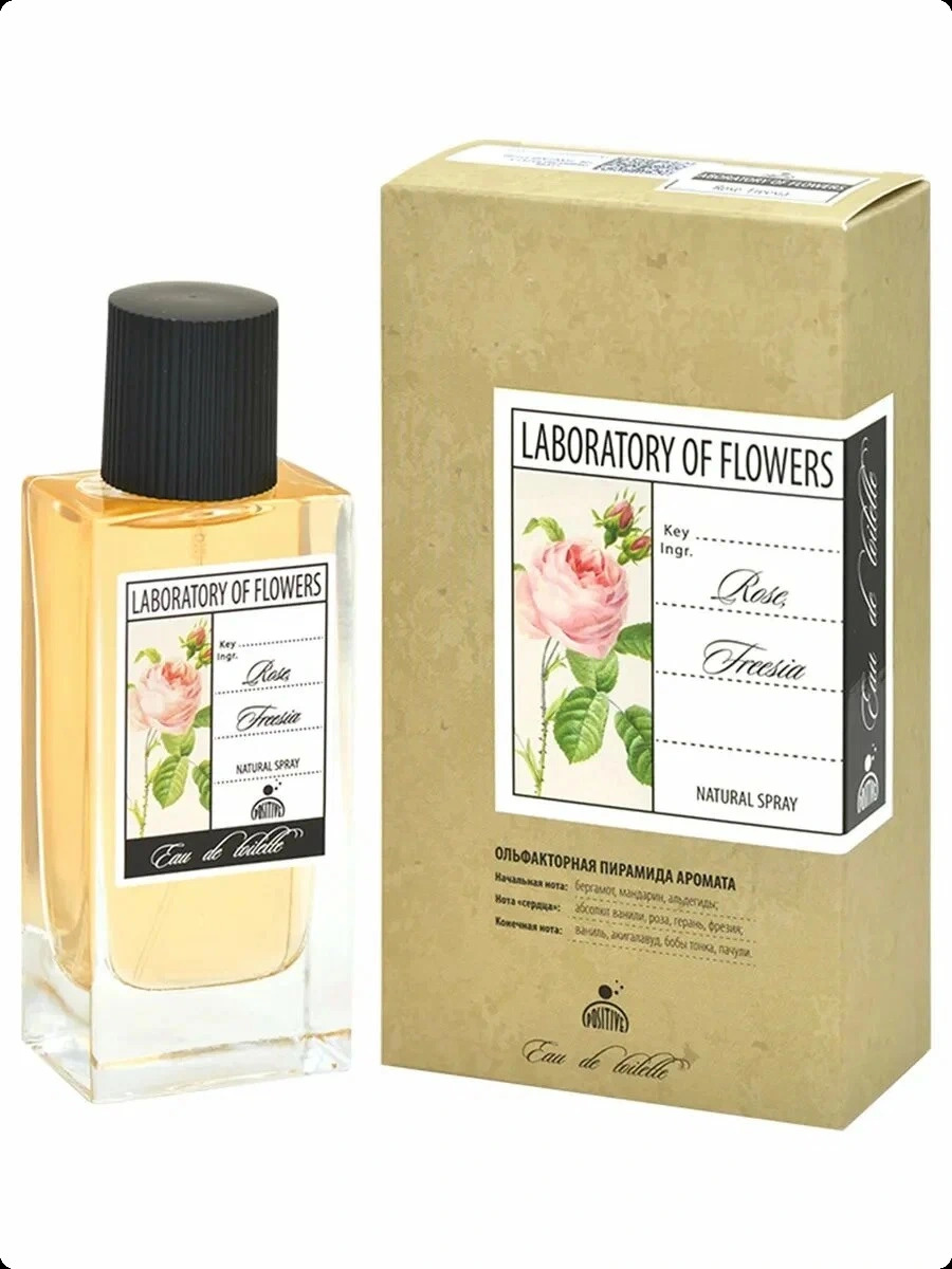 Позитив парфюм Лаборатория цветов роза фрезия для женщин