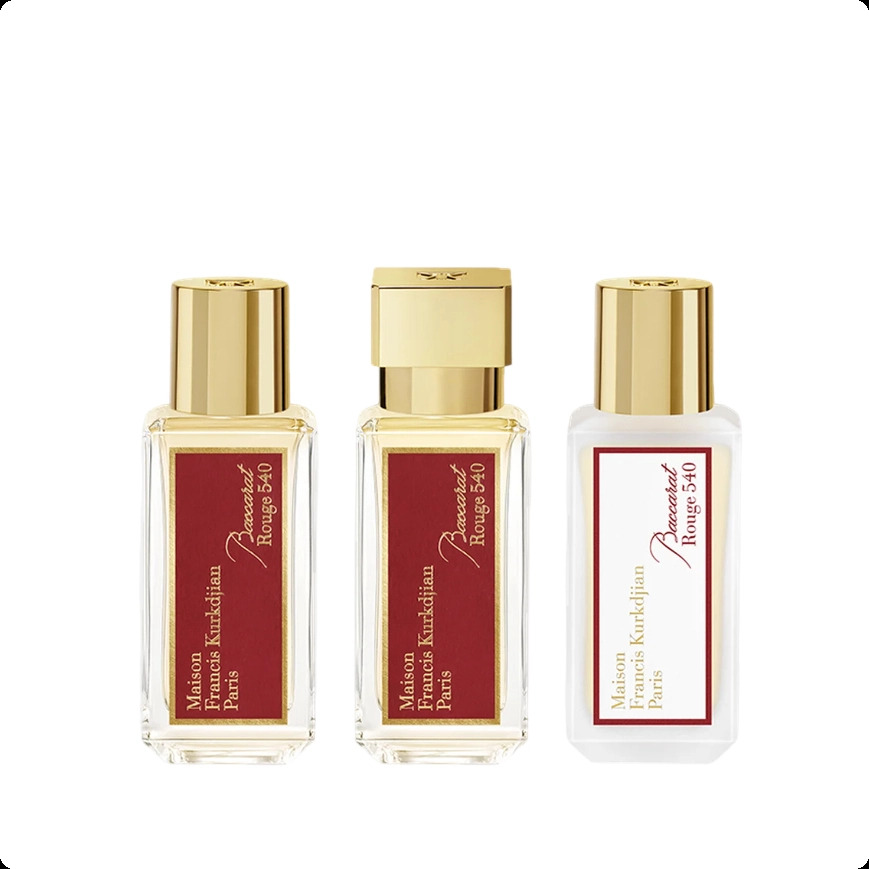 Maison Francis Kurkdjian Baccarat Rouge 540 Набор (парфюмерная вода 35 мл + дымка для волос 35 мл + масло для тела 35 мл) для женщин и мужчин