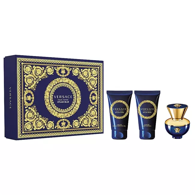 Набор Версаче Дилан Блю. Парфюм Versace Dylan Blue. Versace Dylan Blue pour femme. Versace pour femme Dylan Blue 50 ml.