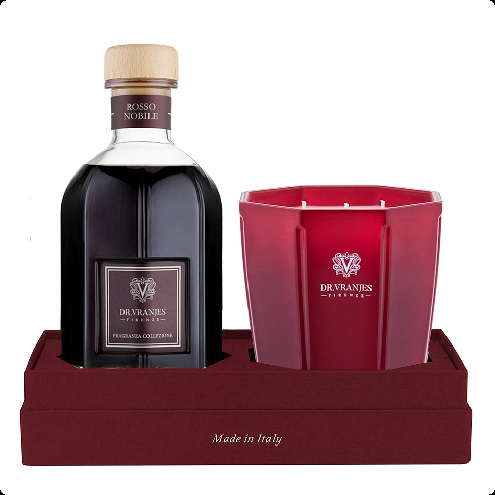 Dr Vranjes Rosso Nobile Набор (свеча 500 гр + диффузор 500 мл) для женщин и мужчин