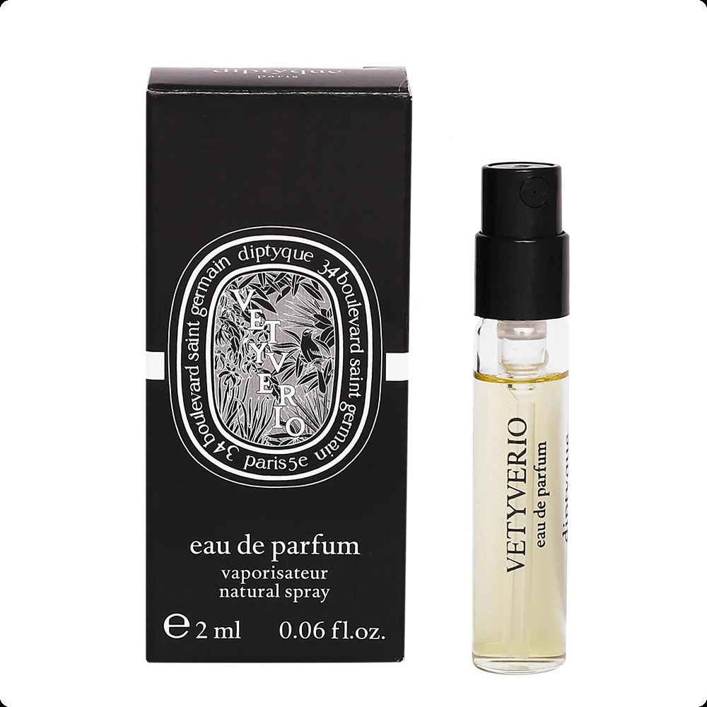 Миниатюра Diptyque Vetyverio Eau De Parfum Парфюмерная вода 2 мл - пробник духов