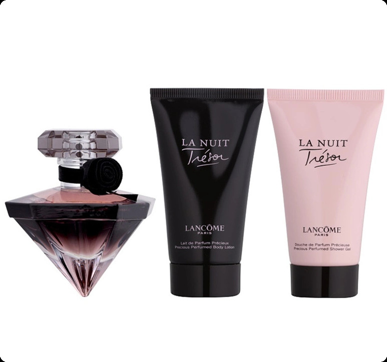 Lancome La Nuit Tresor Набор (парфюмерная вода 30 мл + гель для душа 50 мл + лосьон для тела 50 мл) для женщин