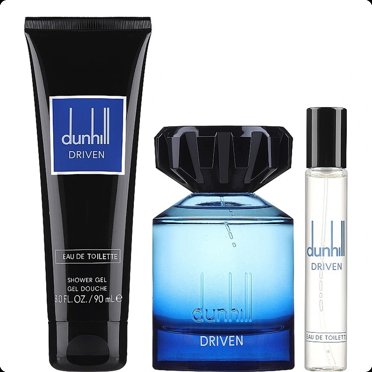 Alfred Dunhill Driven Набор (парфюмерная вода 100 мл + парфюмерная вода 15 мл + гель для душа 90 мл) для мужчин