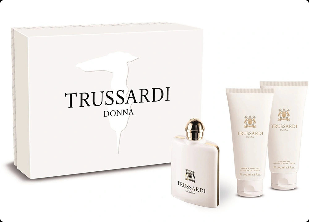 Trussardi Donna 2011 Набор (парфюмерная вода 100 мл + гель для душа 200 мл + лосьон для тела 200 мл) для женщин