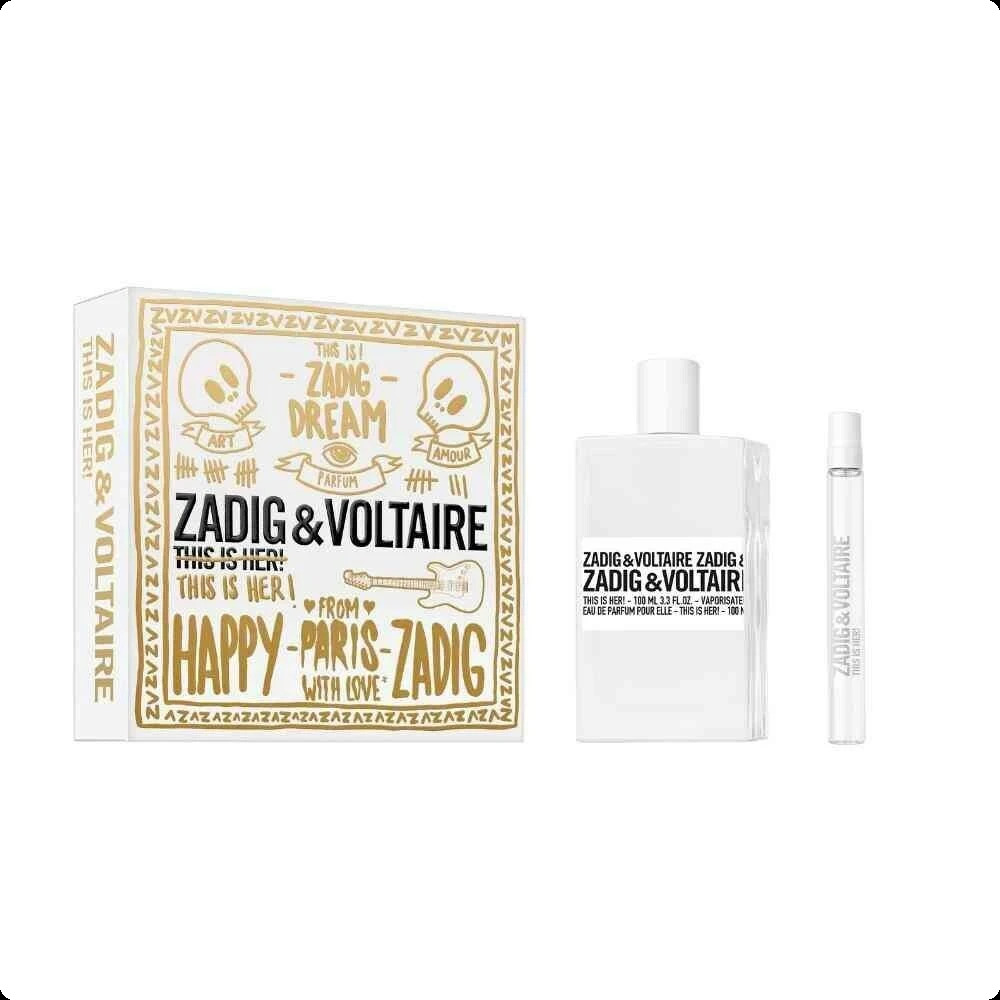 Zadig & Voltaire This is Her Набор (парфюмерная вода 100 мл + парфюмерная вода 10 мл) для женщин