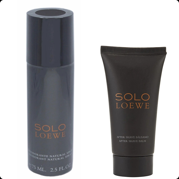 Loewe Solo Loewe Набор (дезодорант-спрей 75 мл + бальзам после бритья 50 мл) для мужчин