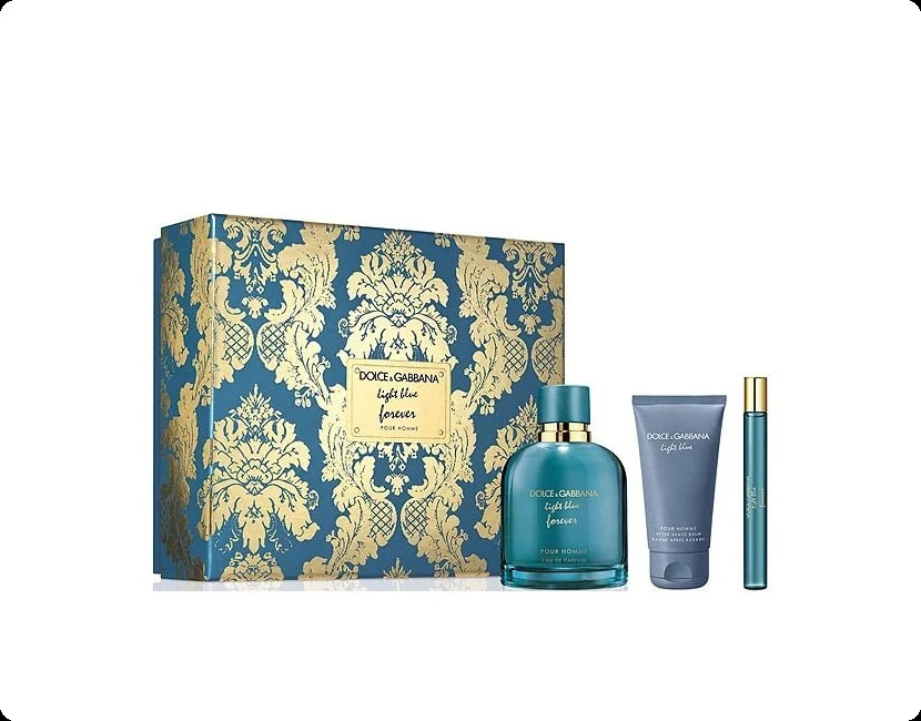 Dolce & Gabbana Light Blue Forever Pour Homme Набор (парфюмерная вода 100 мл + парфюмерная вода 10 мл + бальзам после бритья 50 мл) для мужчин
