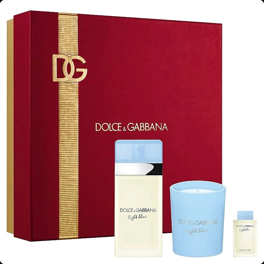 Dolce & Gabbana Light Blue Набор (туалетная вода 50 мл + туалетная вода 4.5 мл + свеча 70 гр) для женщин