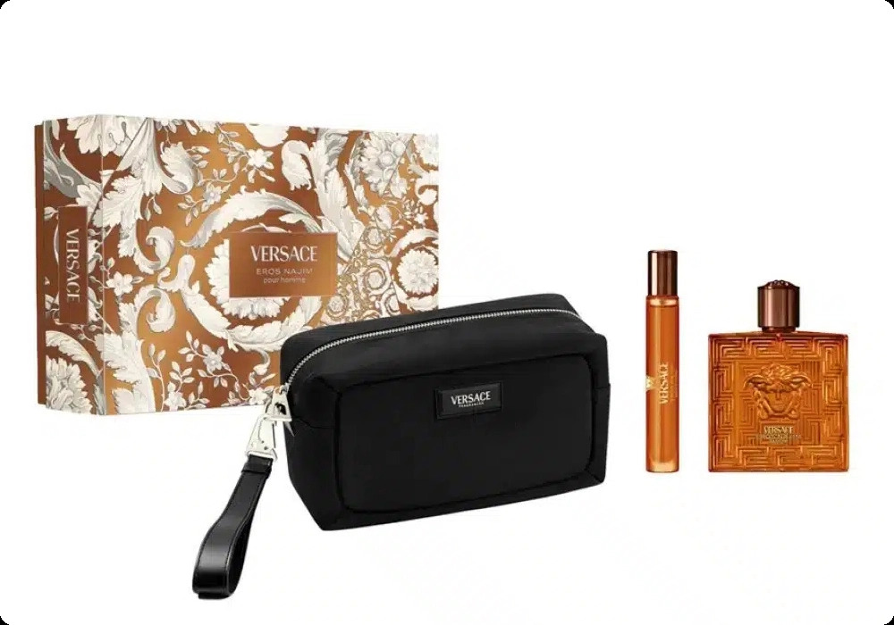 Versace Eros Najim Набор (духи 100 мл + духи 10 мл + косметичка) для мужчин