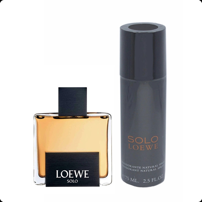 Loewe Solo Loewe Набор (туалетная вода 75 мл + дезодорант-спрей 75 мл) для мужчин