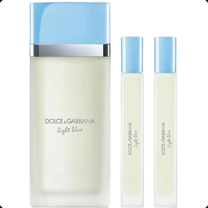 Dolce & Gabbana Light Blue Набор (туалетная вода 100 мл + туалетная вода 10 мл + туалетная вода 10 мл) для женщин