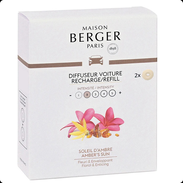 Maison Berger Amber s Sun Набор (аромадиффузор для авто 17 мл x 2 шт.) для женщин и мужчин