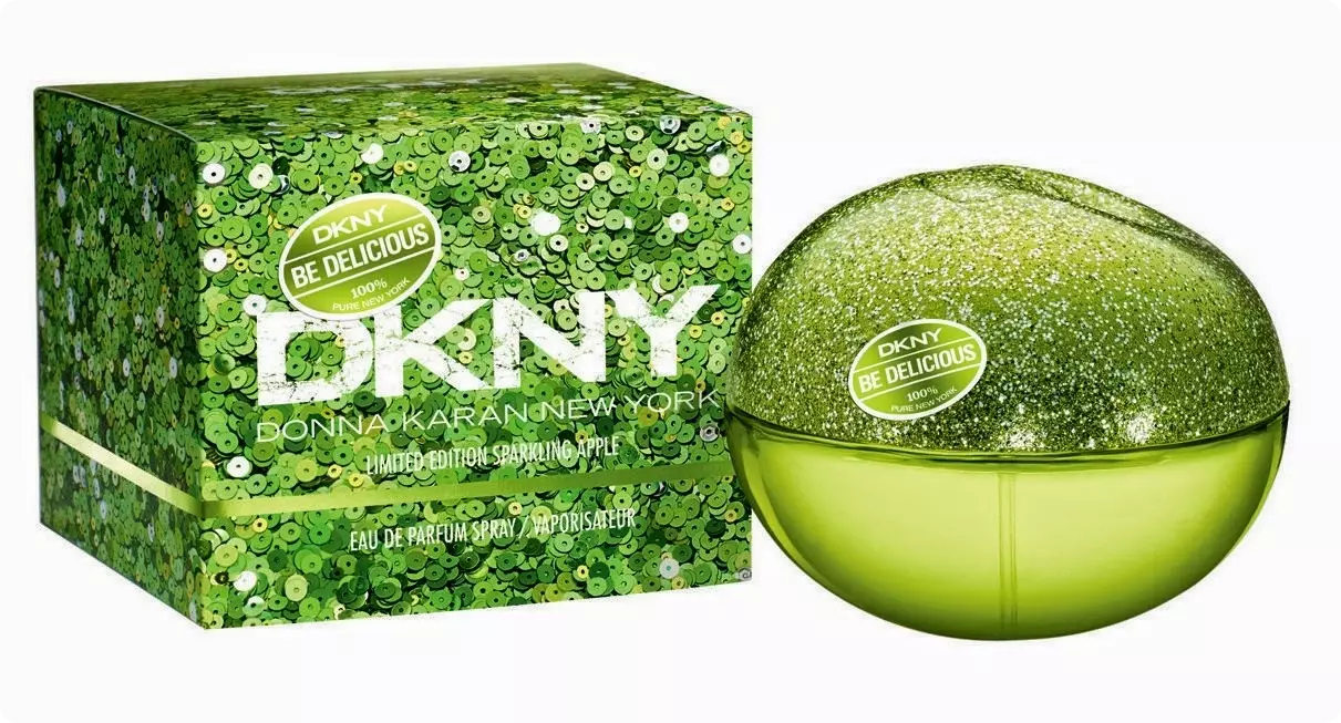 Аромат зеленое яблоко. Парфюмерная вода DKNY Golden delicious sparkling Apple. Донна Каран Спарклинг Эппл. Духи логотип Дона Каран. DKNY Арбузный аромат.