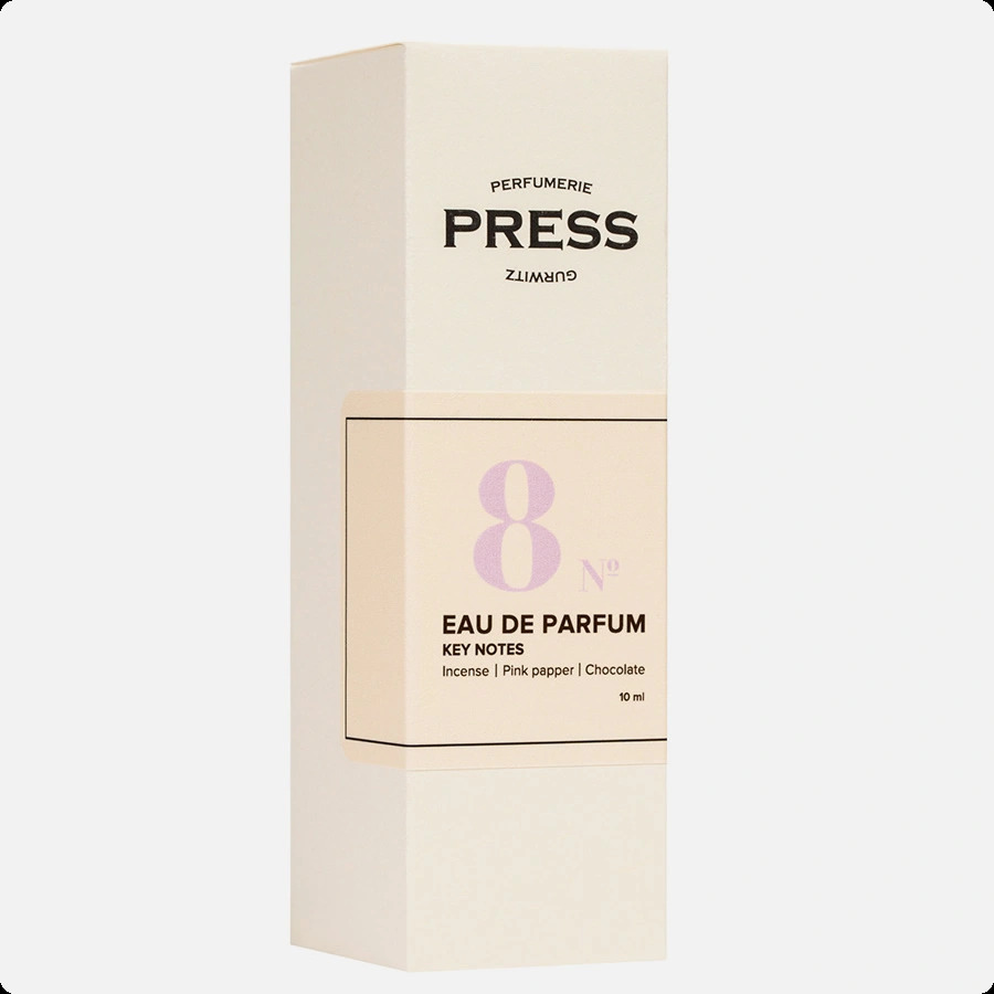 Купить духи Press Gurwitz Perfumerie No 8 — женская парфюмерная вода и  парфюм Пресс Гурвиц Парфюмерия Номер 8 — цена и описание аромата в  интернет-магазине SpellSmell.ru