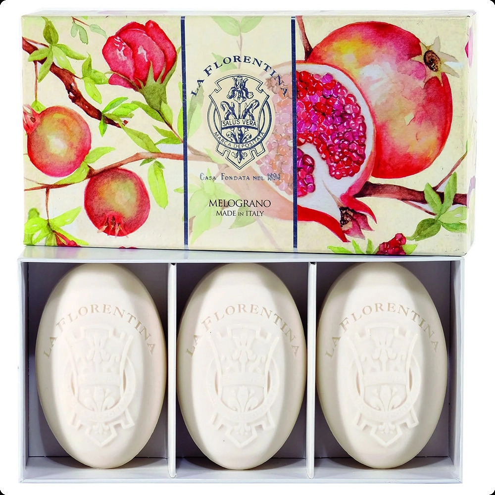 La Florentina Pomegranate Soap Набор (мыло 150 гр x 3 шт.) для женщин и мужчин