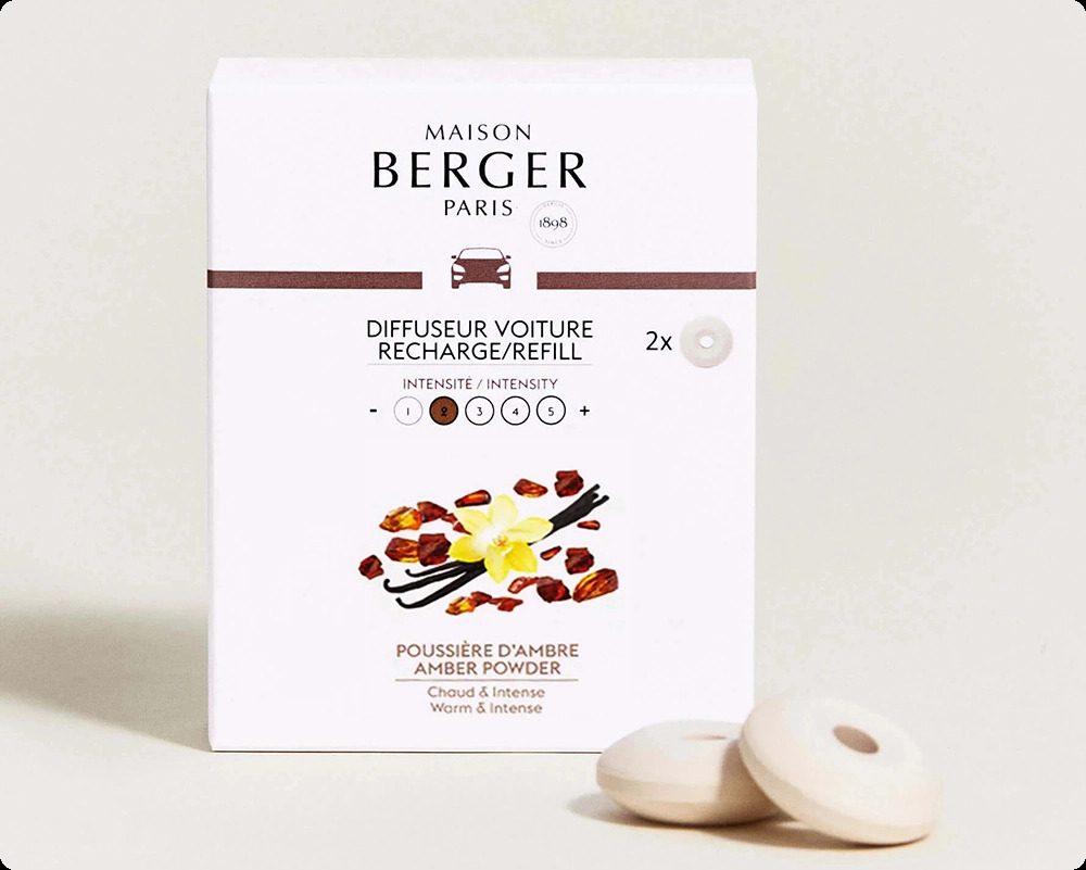 Maison Berger Amber Powder Набор (аромадиффузор для авто 17 мл x 2 шт.) для женщин и мужчин