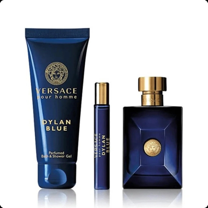 Versace Versace Pour Homme Dylan Blue Набор (туалетная вода 100 мл + туалетная вода 10 мл + гель для душа 150 мл) для мужчин
