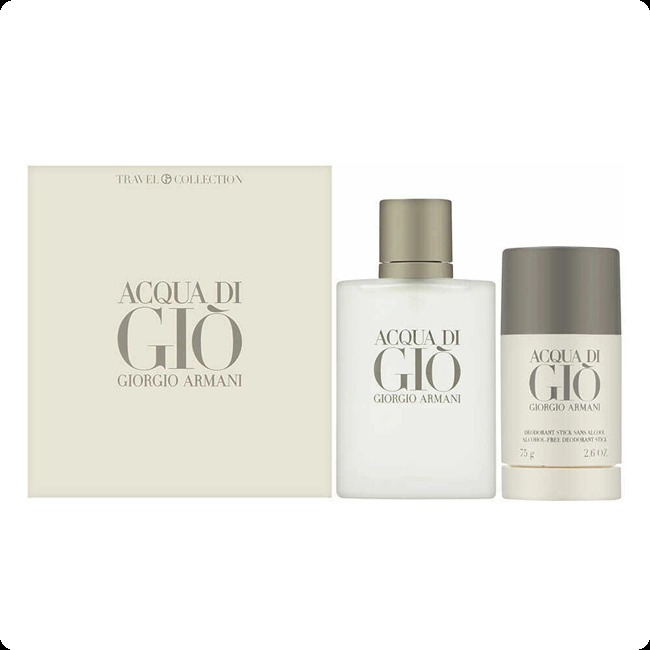 Giorgio Armani Acqua Di Gio Набор (туалетная вода 100 мл + дезодорант-стик 75 гр) для мужчин