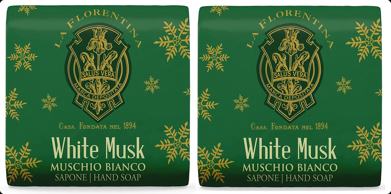 La Florentina White Musk Soap Набор (мыло 106 гр x 2 шт.) для женщин и мужчин