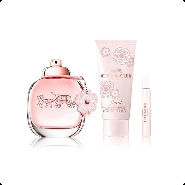 Coach Floral Eau de Parfum Набор (парфюмерная вода 90 мл + парфюмерная вода 7.5 мл + лосьон для тела 100 мл) для женщин