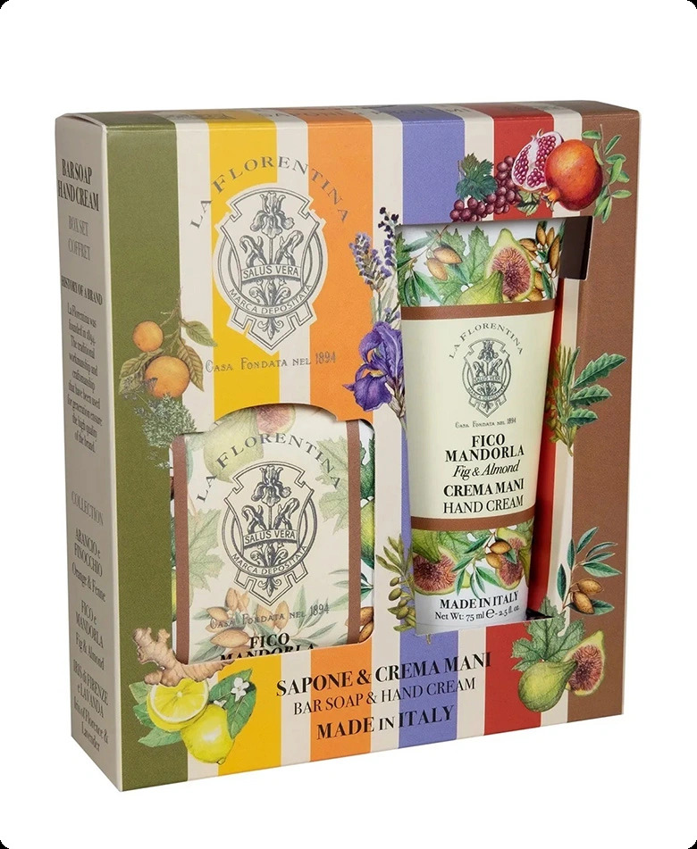 La Florentina Fig and Almond Набор (мыло 106 гр + крем для рук 75 мл) для женщин и мужчин
