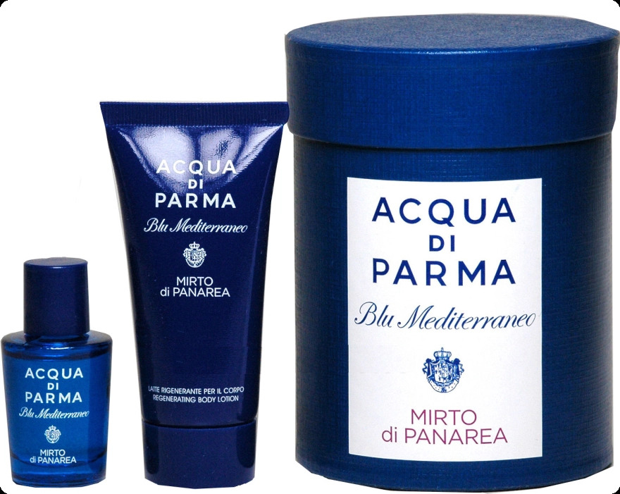 Acqua di Parma Blue Mediterraneo Mirto di Panarea Набор (туалетная вода 5 мл + гель для душа 20 мл) для женщин и мужчин